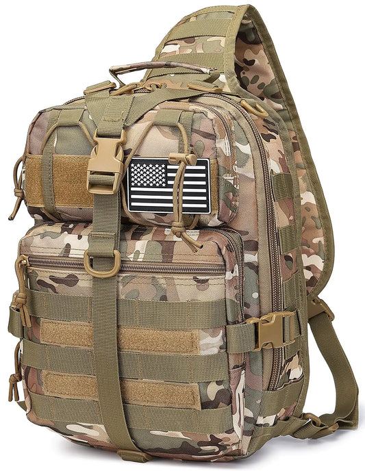 ATBP Tactical Sling Backpack Bag Military Shoulder Bag Pack for Men Molle Crossbody Bag 15L