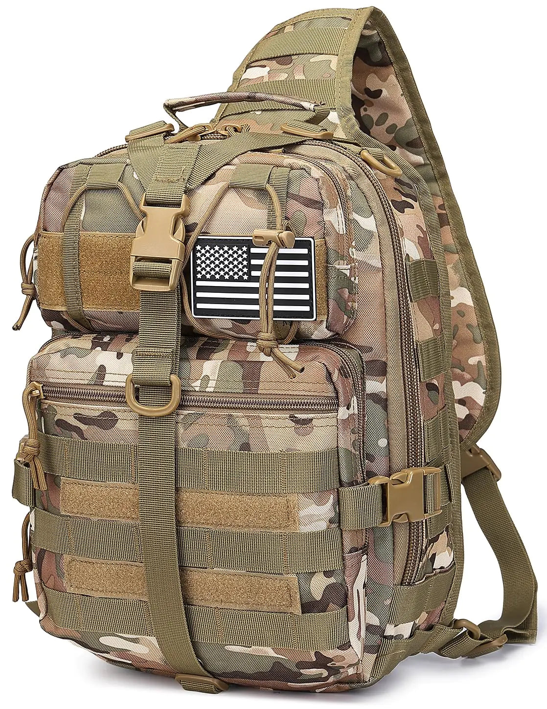 ATBP Tactical Sling Backpack Bag Military Shoulder Bag Pack for Men Molle Crossbody Bag 15L